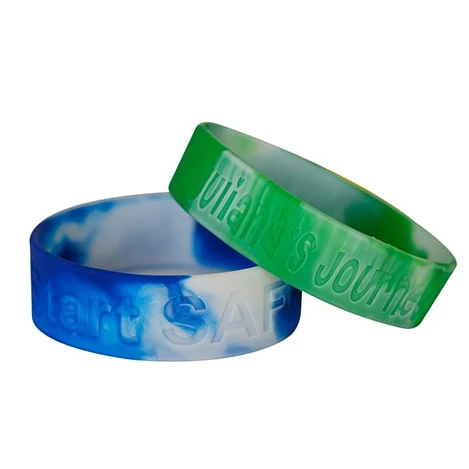 3/4 Inch Debossed Silicone Wristband 1