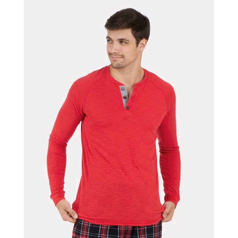 Boxercraft Unisex Henley Long Sleeve T-Shirt - BM3101