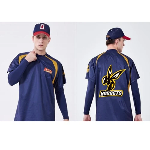 Premium Full Sublimation 2 Button Front Baseball Jersey - Star Dot Mesh 1