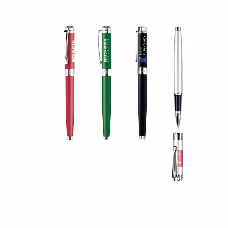 Nord Elegant Colored Rollerball Cap-Off Brass Pen