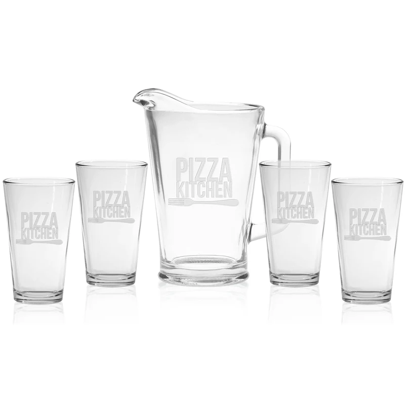 Pitcher and Pint Set - Deep Etched 1