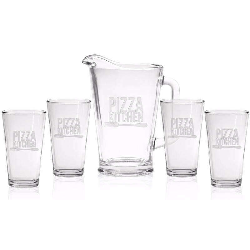 Pitcher and Pint Set - Deep Etched