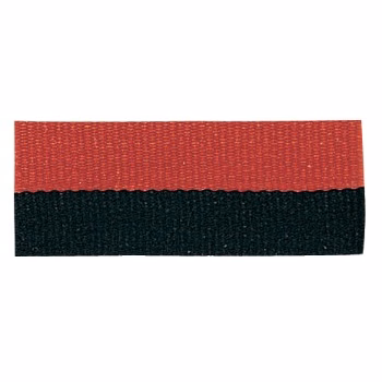 Black/Red "V" Neck Ribbon with Clip, 7/8" wide