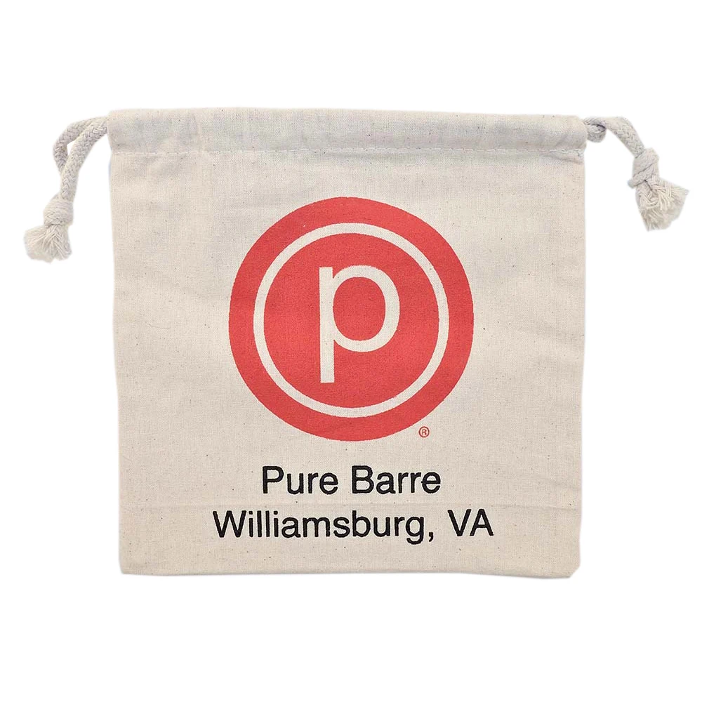 Weedy 100% Natural Cotton Drawstring Bag 8x8" 1