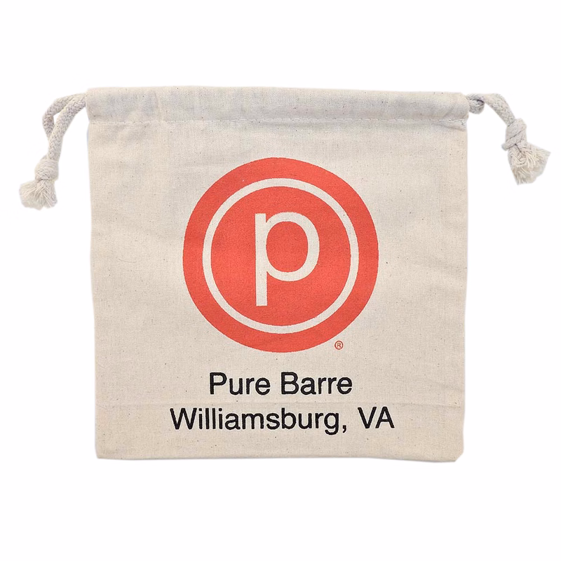 Weedy 100% Natural Cotton Drawstring Bag 8x8"