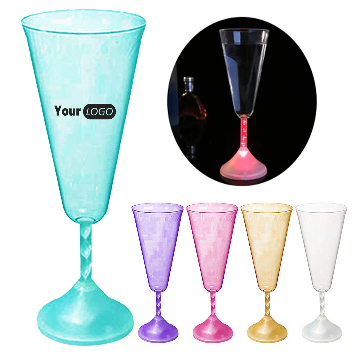 Abs Led Light-Up Champagne Glass For Dazzling Celebrations 1