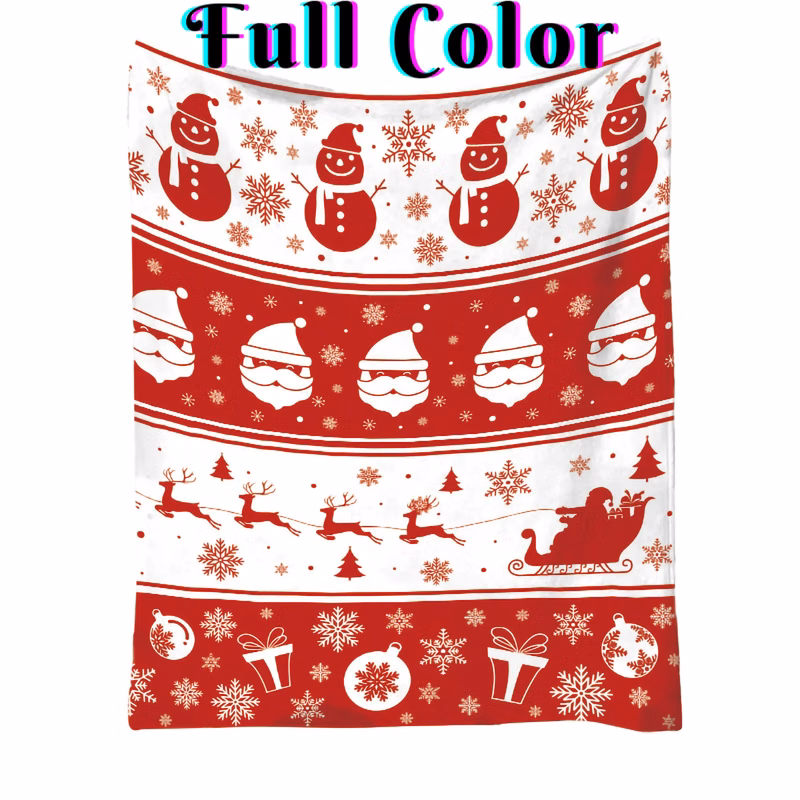 Christmas Flannel Blanket (59.1"Lx51.2"W)