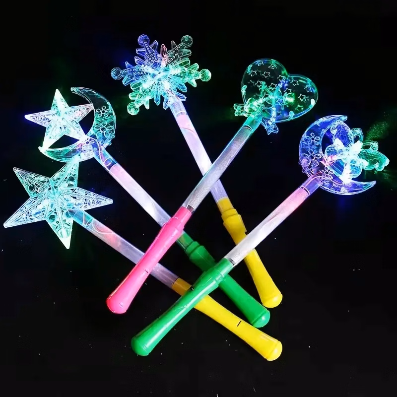 LED Light Up Frozen Snowflake Wand Toy