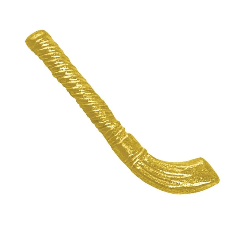 Hockey Stick Bright Gold Chenille Lapel Pin 1