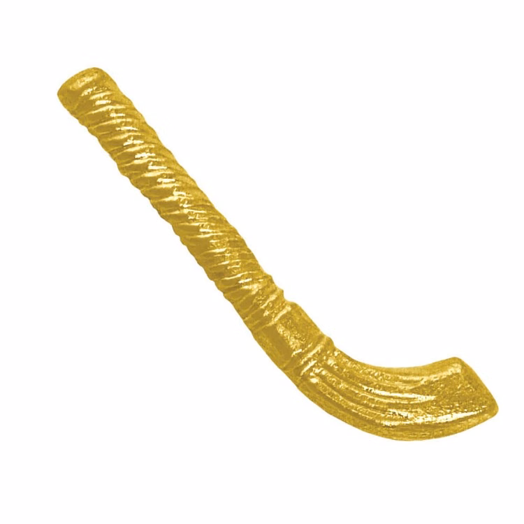 Hockey Stick Bright Gold Chenille Lapel Pin