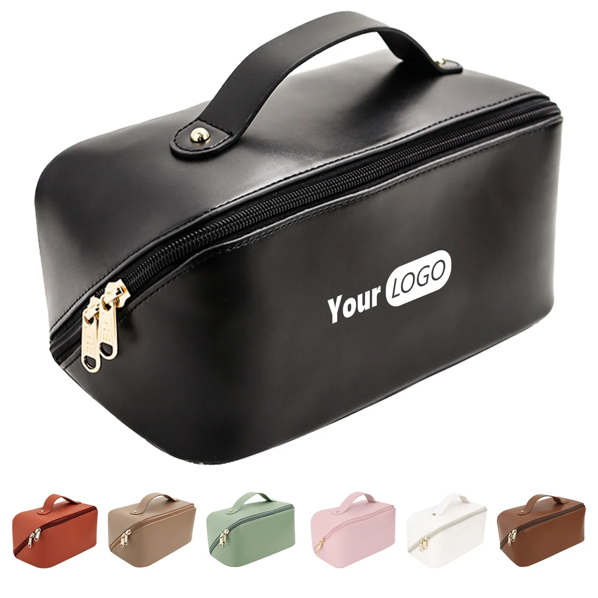 Polyurethane Large Capacity Personalized Makeup Bag 1