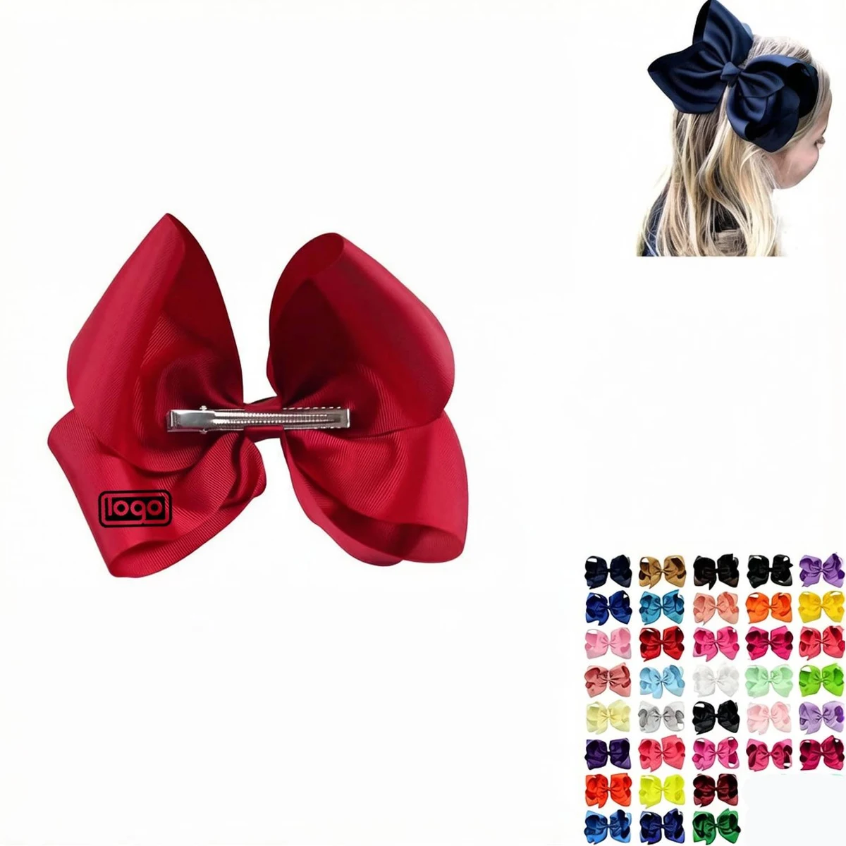 Satin Ribbon Bow Hair Clip 1