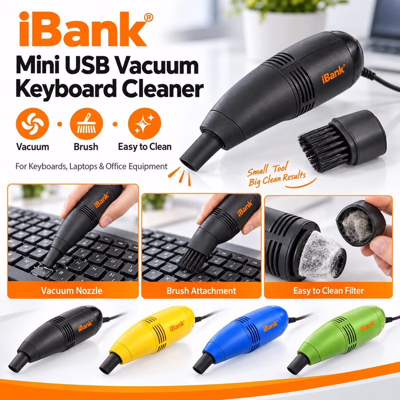 iBank ® Mini USB Vacuum Keyboard Cleaner