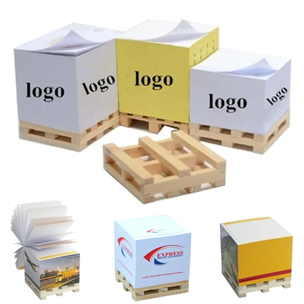 Memo Note Pad with Wood Pallet 1