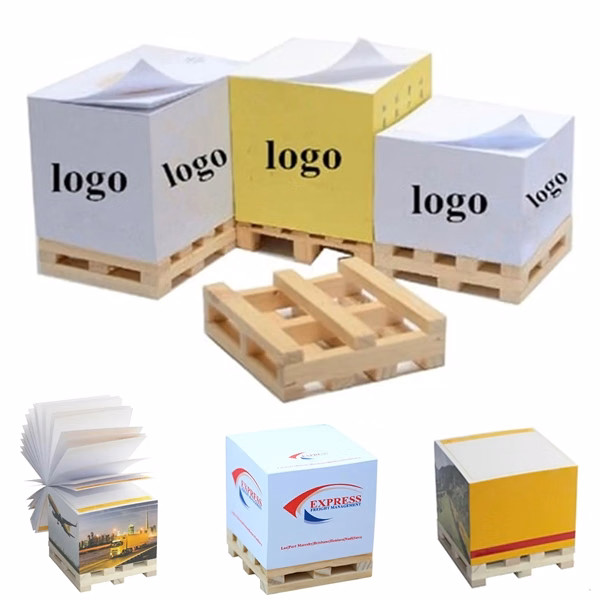 Memo Note Pad with Wood Pallet