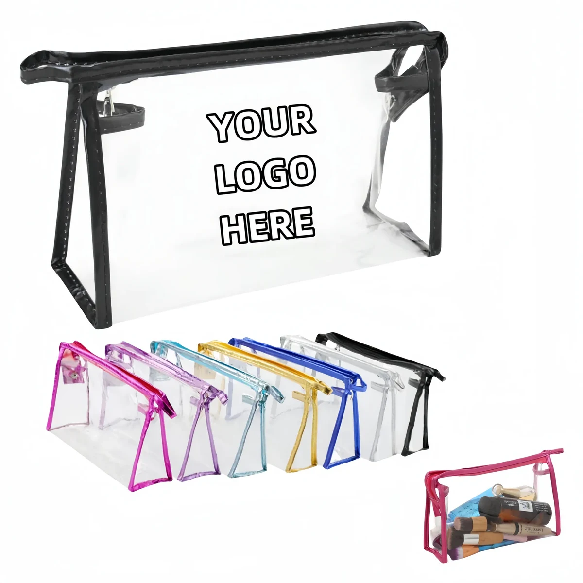Portable Transparent PVC Cosmetic Bag 1
