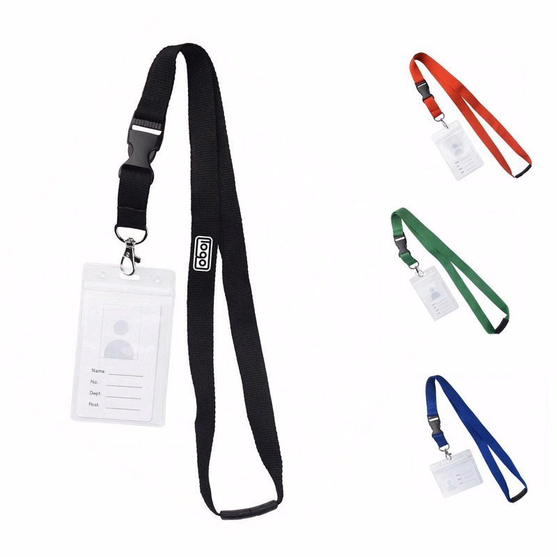 Clear PVC ID Badge Holder with Lanyard