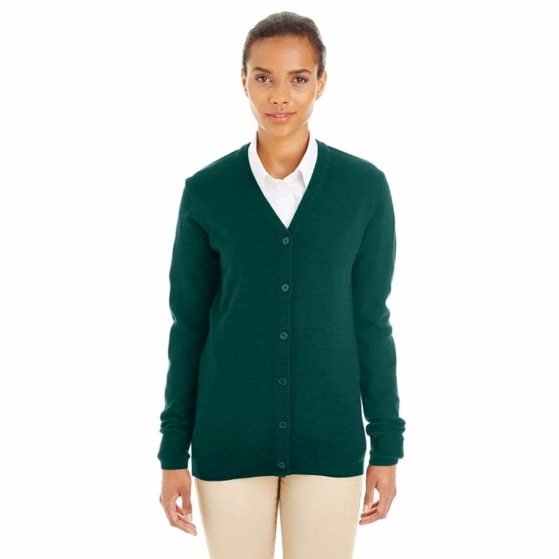 Harriton Ladies' Pilbloc™ V-Neck Button Cardigan Sweater