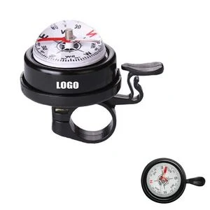 Bicycle Metal Alarm Ring With Compass For Safety and Navigation 1