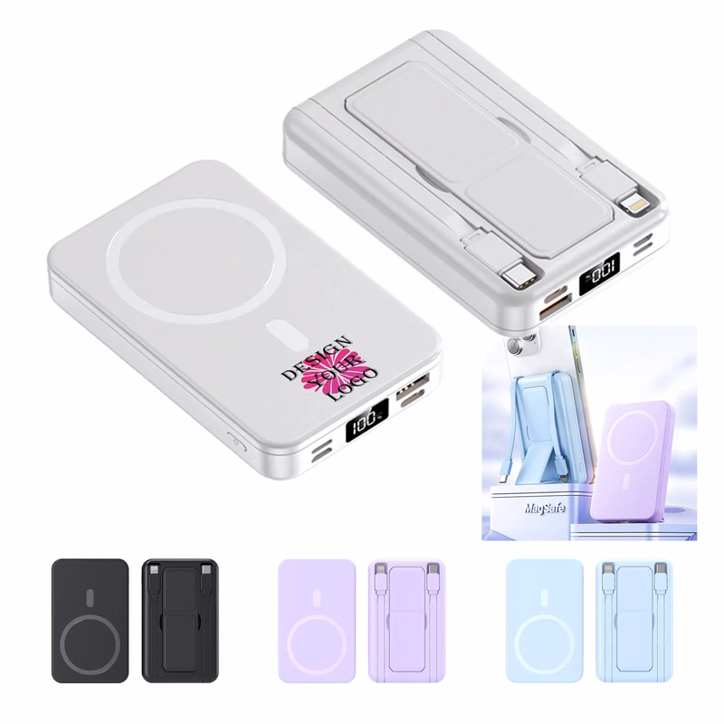 10000mAh Wireless Magnetic Power Bank with Stand