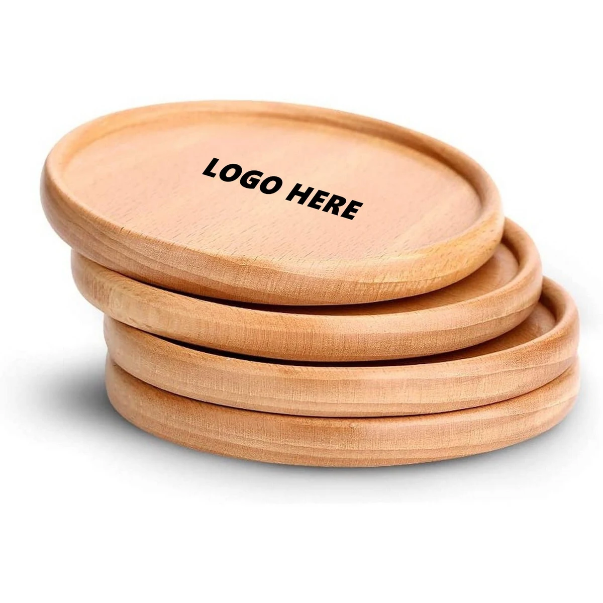 Natural Beech Wood Coaster 1