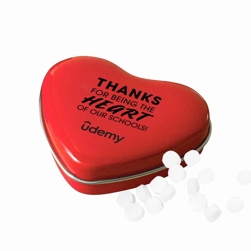 Sweet Heart Mint Tin With Micromints