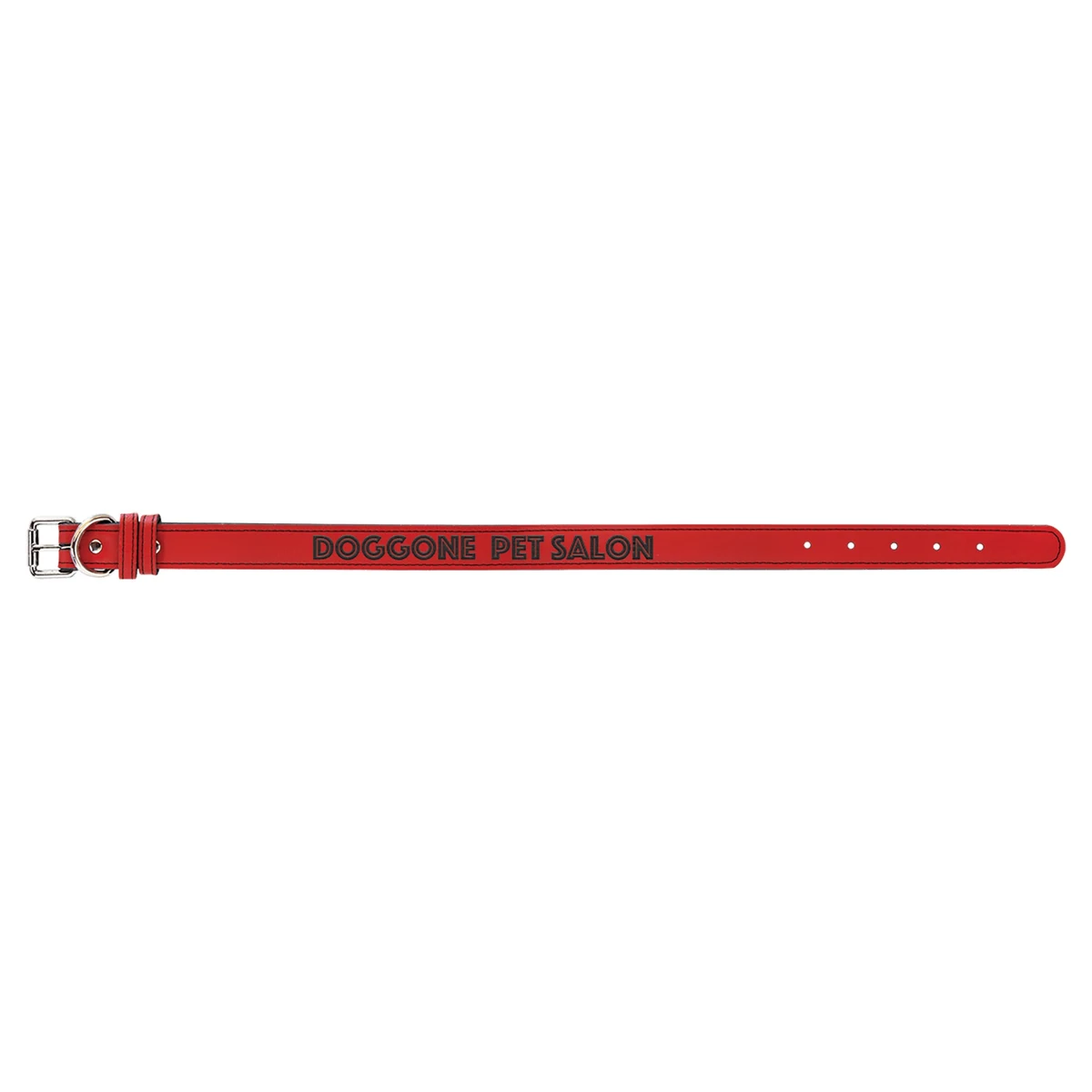 23" x 1" Red Leatherette Dog Collar 1