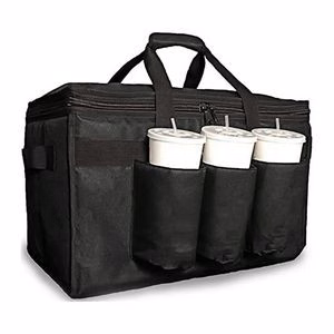 Insulated Food Delivery Bag with Cup Holders