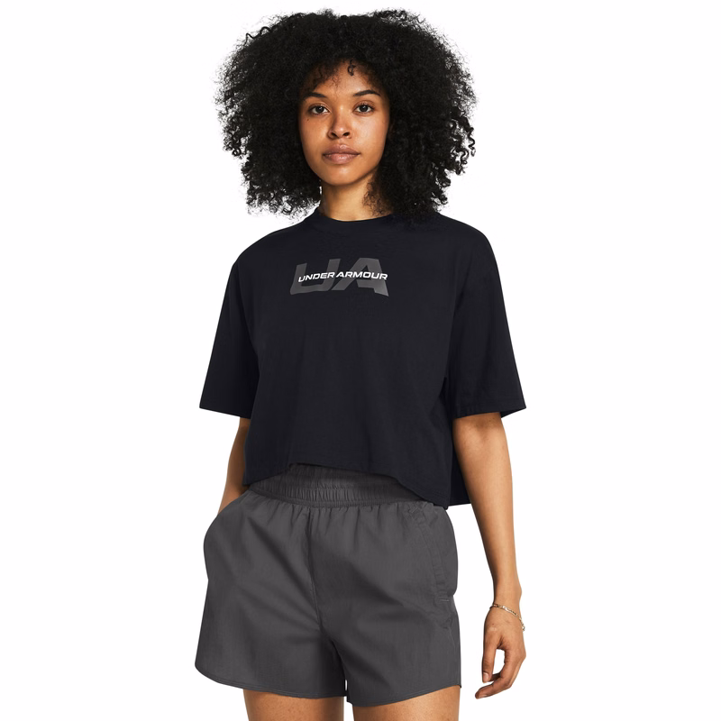 UA Boxy Crop Branded Women's Short Sleeve