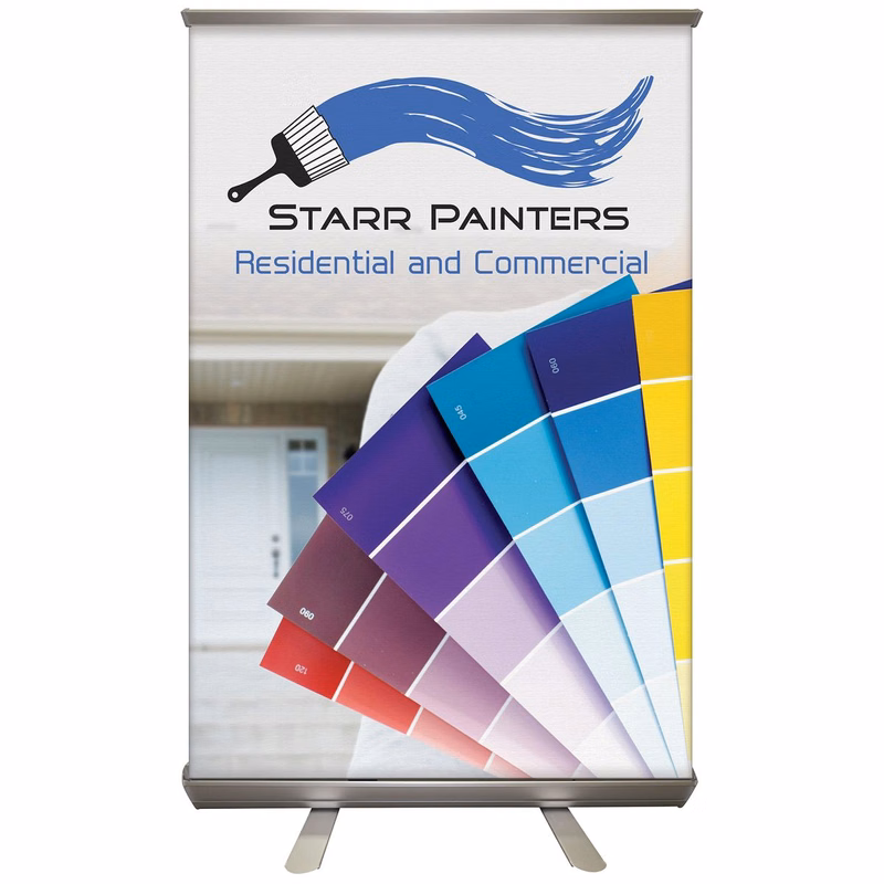 32" x 48" Custom Digitally Printed Retractable Banner Stand
