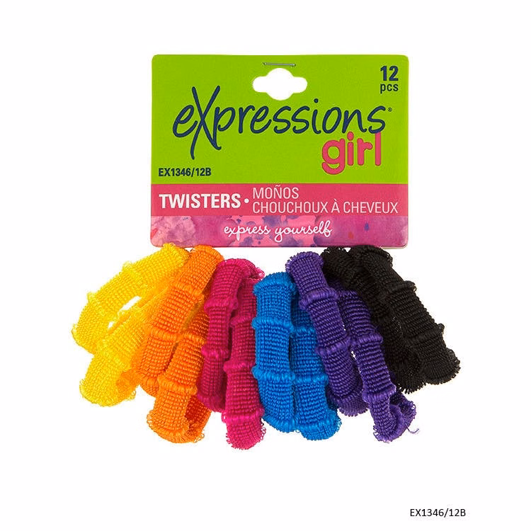 Ponytail Twisters - 12 Pack Assorted Colors
