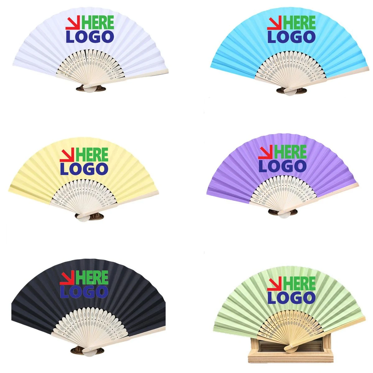 Promotional Bamboo Folding Fans with Custom 1