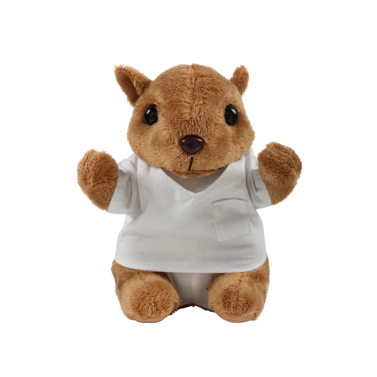 Soft Plush Sitting Squirrel with Doctor Jacket 1