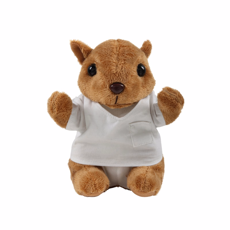 Soft Plush Sitting Squirrel with Doctor Jacket