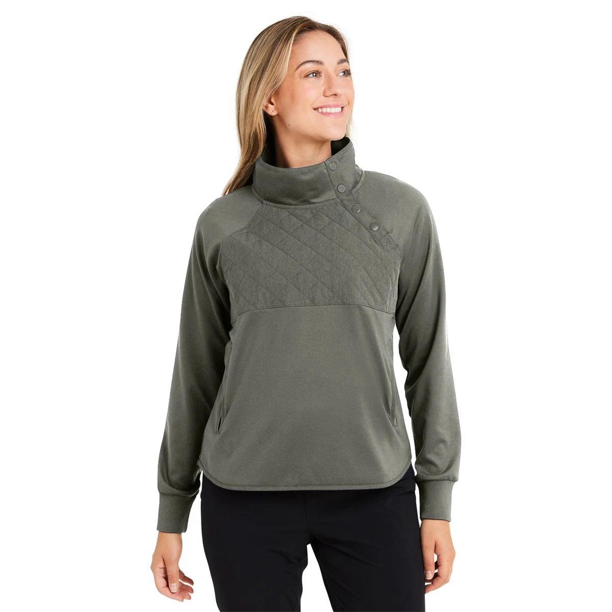 Women's Ellis Snap Neck Pullover - SWE400L 1