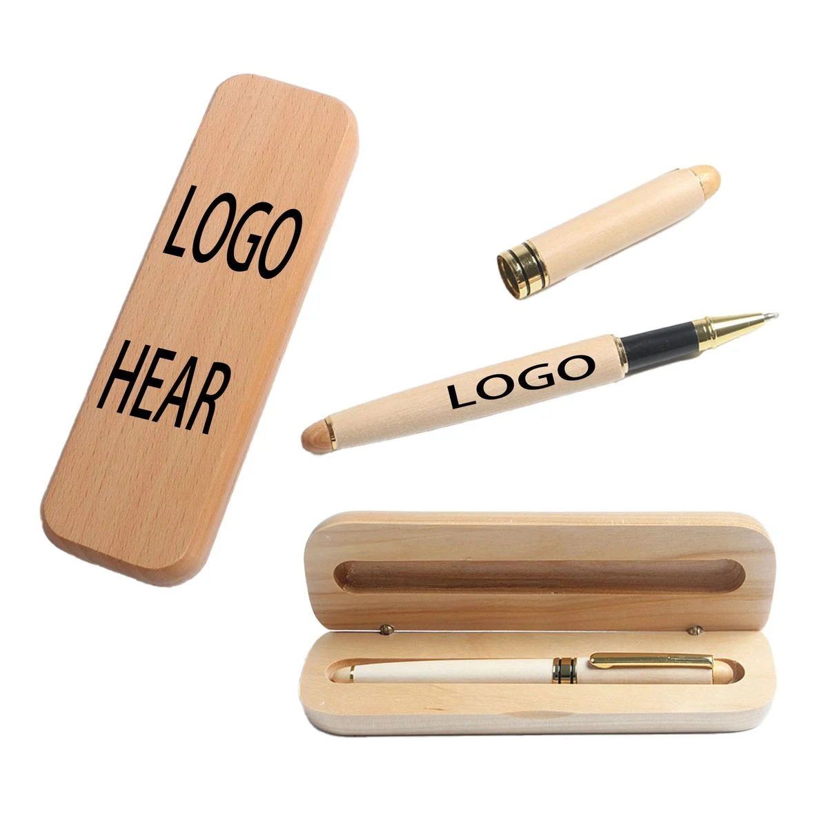 Engravable Wood Signature Pen Set 1