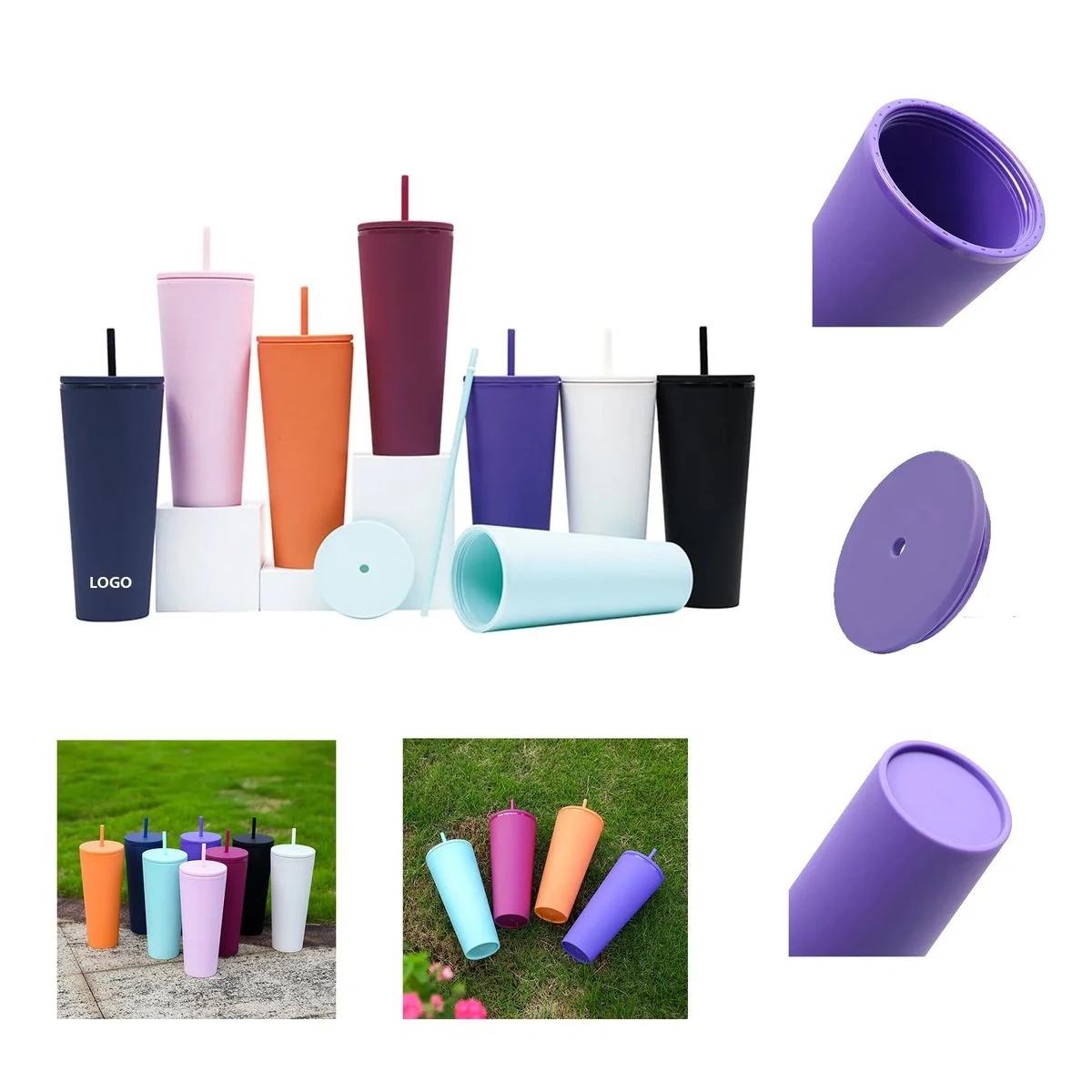 Plastic Double Wall Tumbler 25oz 1
