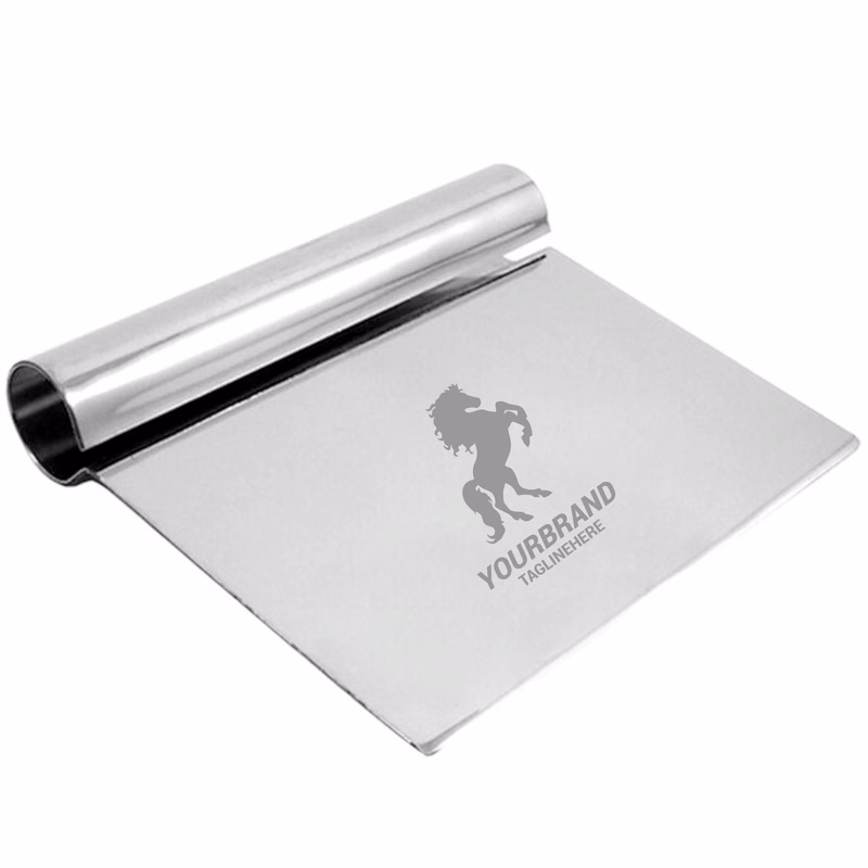 5 1/4" x 4 1/2" Stainless Steel Dough Cutter / Bench Scraper