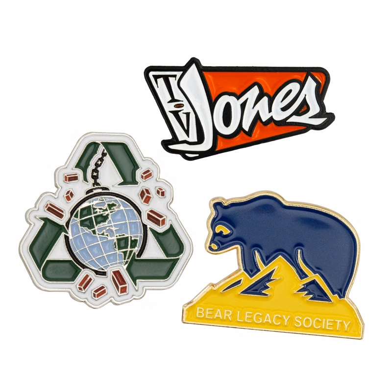 Lapel Pins Die Struck Soft Enamel (1-1/4")