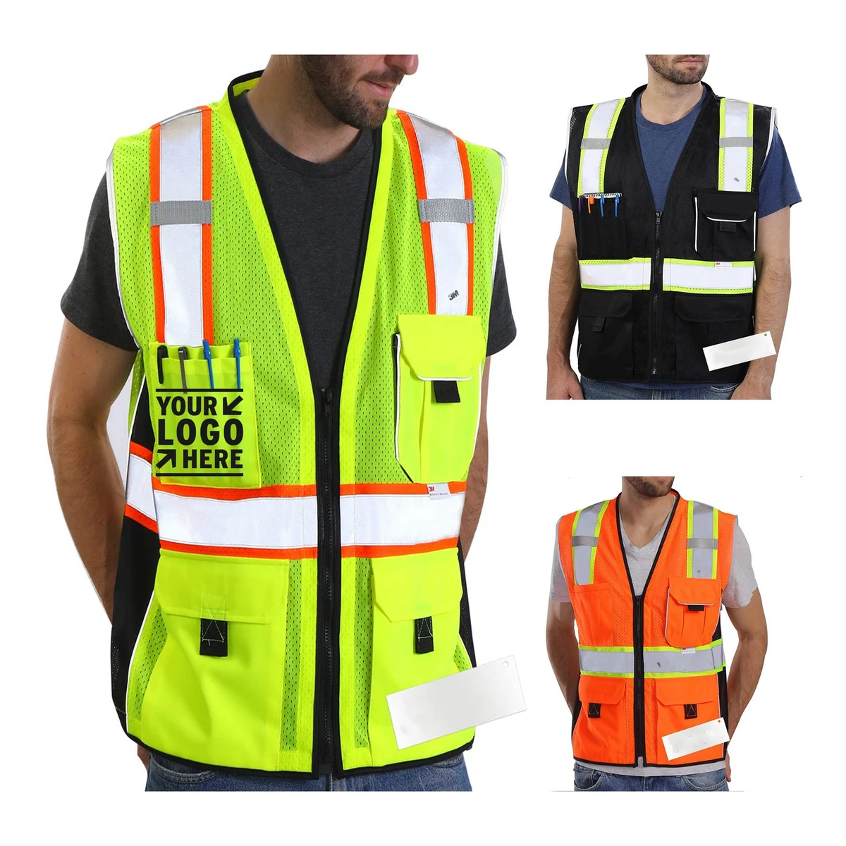 Safety Vest Reflective Yellow Mesh 1