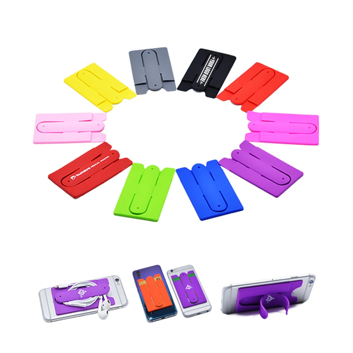 Silicone Smart Phone Kickstand Wallet 1