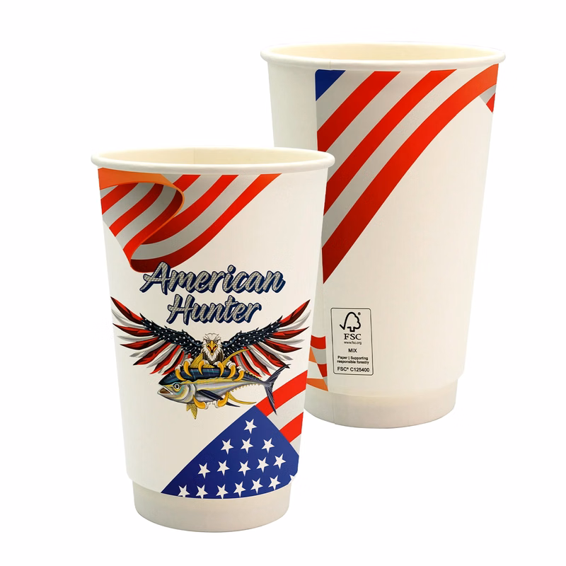 16 oz. Full Color Patriotic Paper Cup