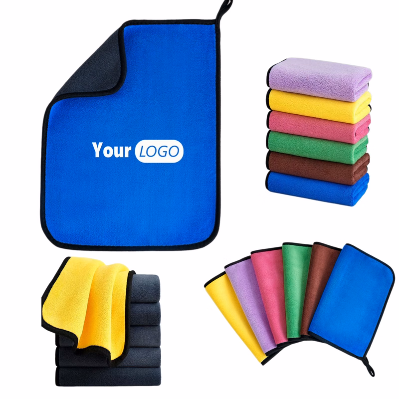 Custom Coral Fleece Polyester Nylon Thick Cleaning Cloth
