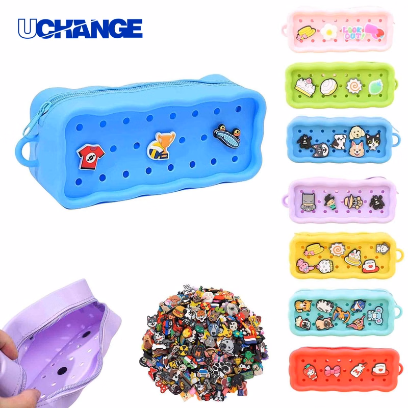 Silicone Waterproof Charm Pencil Bag