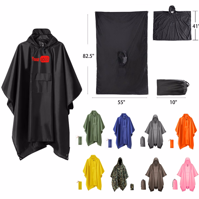 MOQ 50 PCS Versatile Camping Raincoat