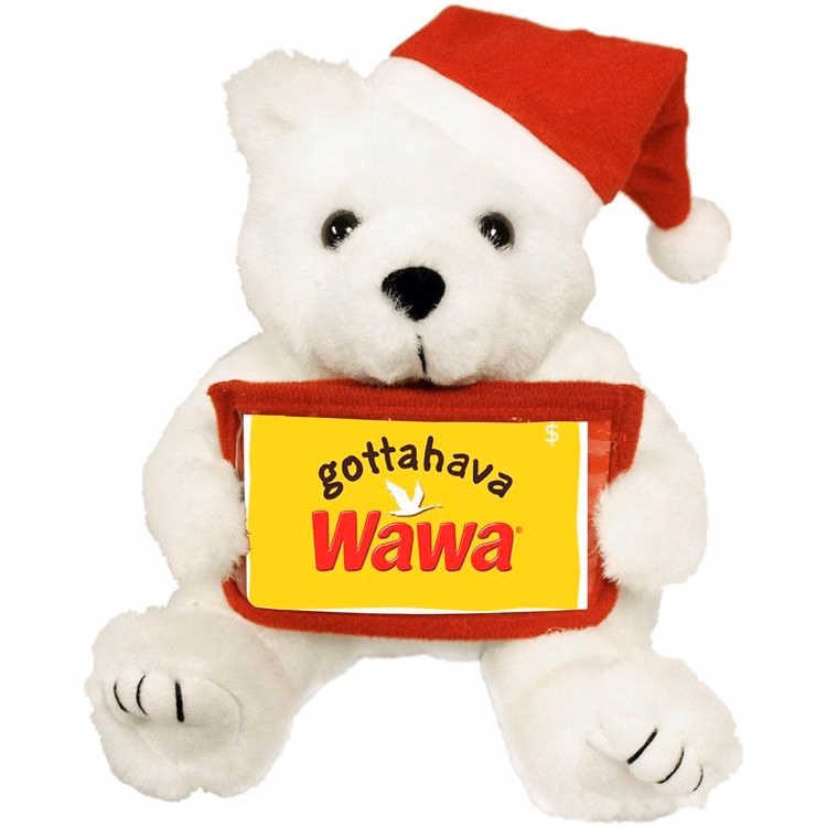 8" Santa Bear with Gift Card Holder