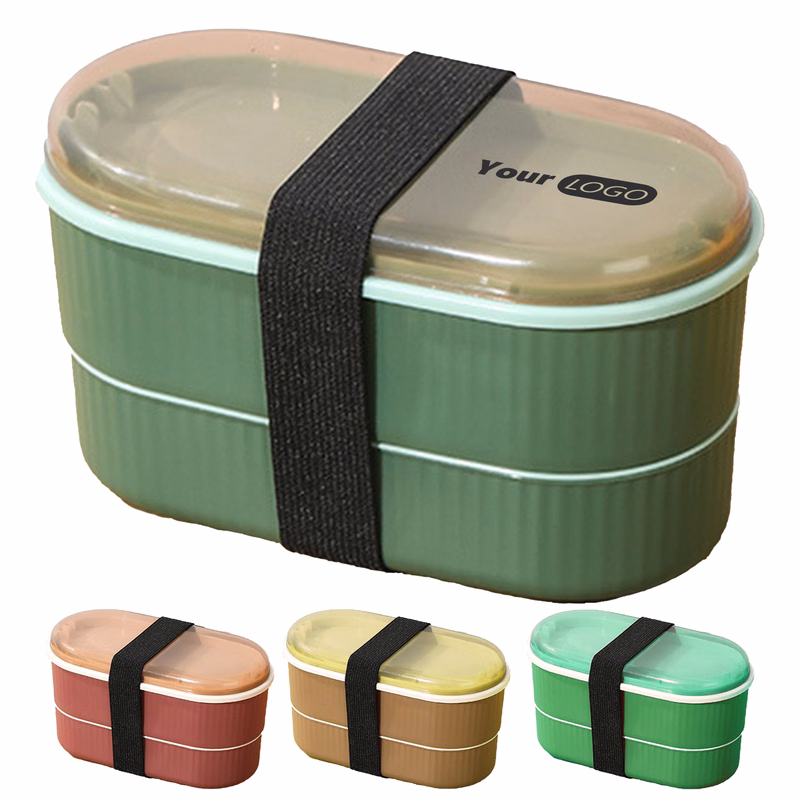 Polypropylene Portable Double-Layer Microwave Lunch Box