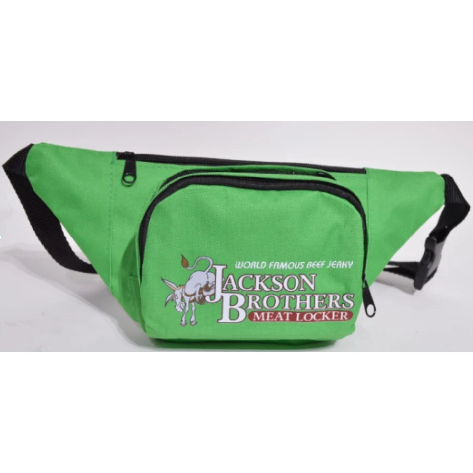 Screen Print Waist bag W/ 4 Zipper 13.4"W X 6"H X 3.75"D 1