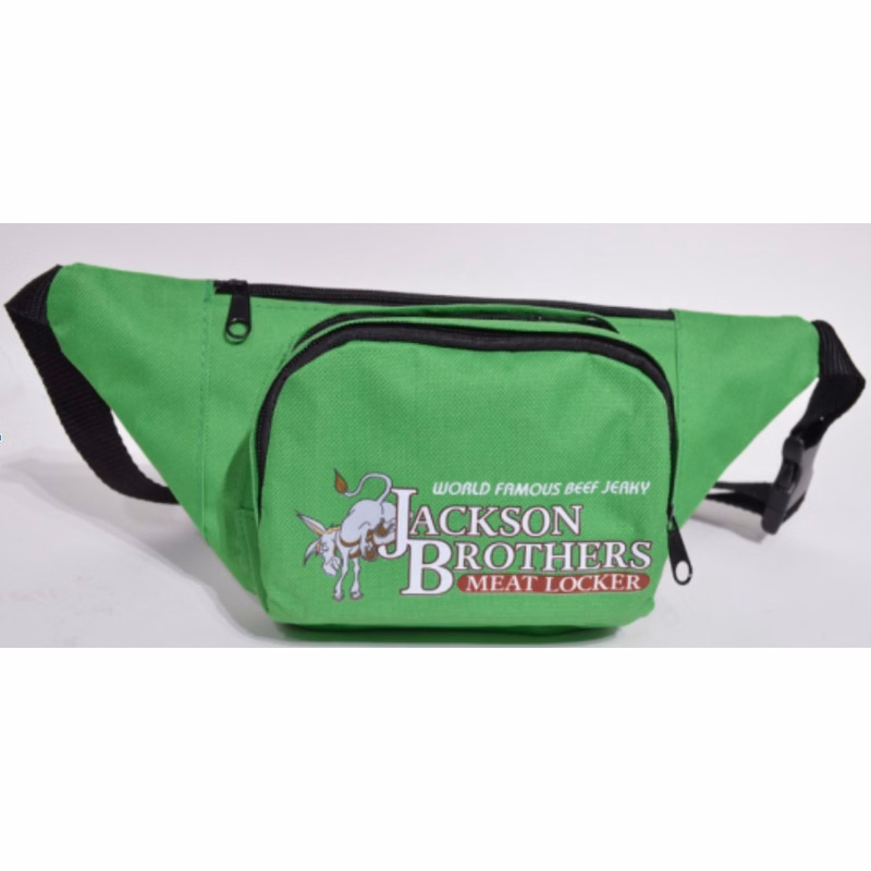 Screen Print Waist bag W/ 4 Zipper 13.4"W X 6"H X 3.75"D