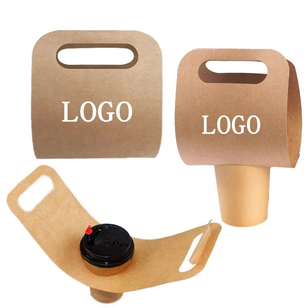 Kraft Paper Cup Holder With Handle 1